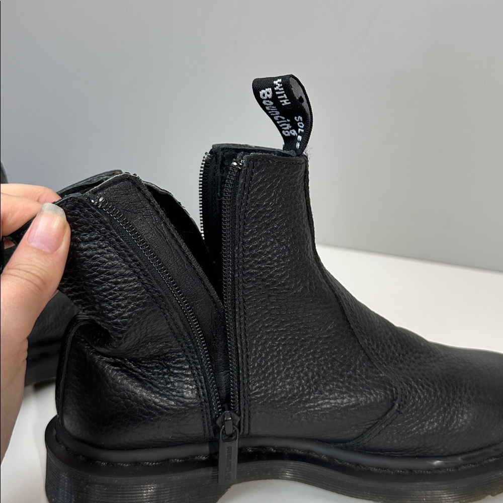 Dr. Martens Black Leather Combat Boots - Picture 12 of 16
